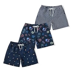 Blue Smiling/ Navy Blue Print/ Black White Stripes