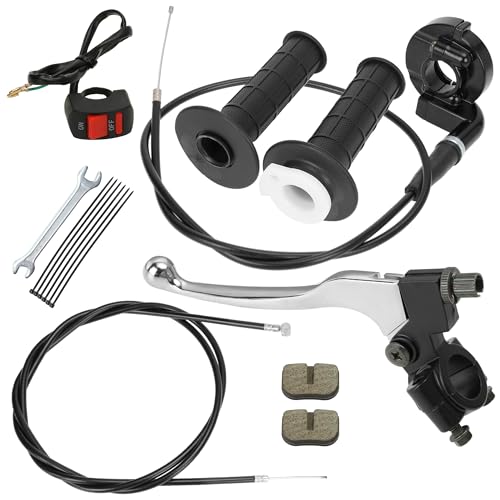 YOXUFA Mini Bike Throttle Assembly Kit + Mini Bike Brake Clutch Lever for Coleman CT100U CC100X Baja Doodlebug DB30 Motovox MBX10 MBX11 Monster Moto 80cc Predator 79cc 97cc Parts 22mm 7/8 Handlebars