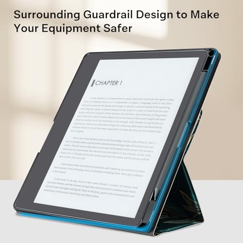 Image of CoBak Stand Case for Kindle Scribe - Premium Folio Leather Cover with Pen Holder, Auto Sleep /Wake - Compatible with 10.2 Inch Kindle Scribe (2022 /2024 Release)