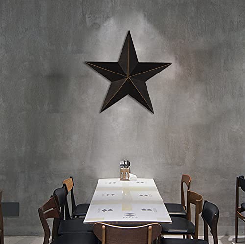 Ebei Metal Country Antique Barn Star 21.5" Rustic American Style Dark Brown Texas Lone Star Home Wall Décor #TOP7