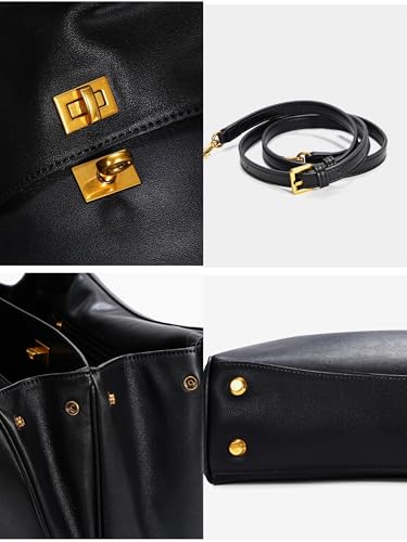 Genuine Leather Tote Bag for Women, Fashion Crossbody Bag,Large Shoulder Bags Purses Satchel Handbags for Daily3