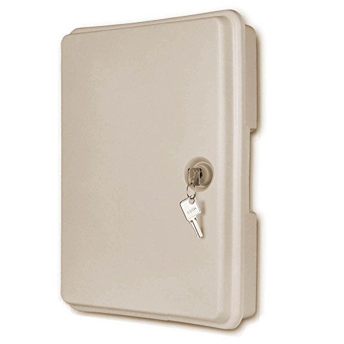 Lucky Line 24 Hook Locking Key Cabinet Organizer, Almond Color (61200), 24 Hooks #TOP1
