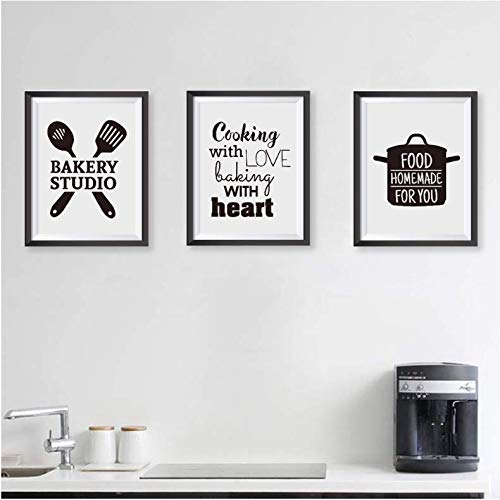 Art Prints Et Affiche Cuisine Cuire Avec Amour Toile Déco Murale 50x70