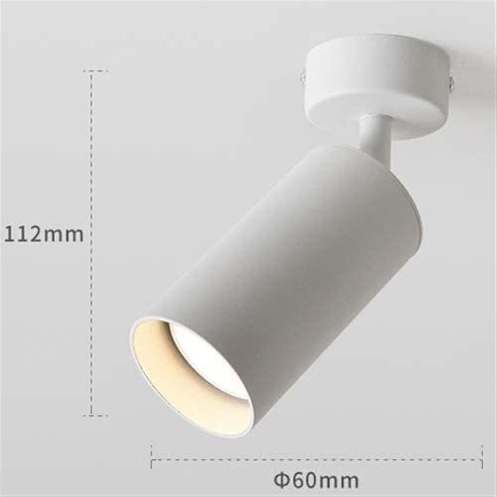 Wall Lamp Adjustable Spotlight Mounted Ceiling Lights Ceiling Light White Swiveling Spots Round Accent Lamp Aluminum Lighting Fixture Inhtsdoor Led,