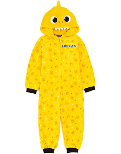 Baby Shark Onesie Kids Toddlers Yellow Song Characters All In One Pajamas
