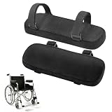 Wheelchair Armrest Pads 2-Pack - Soft Velvet Arm Covers for Elbow Support & Pressure Relief - Universal Fit Padding for Seniors & Office Chairs - Non-Slip, Washable
