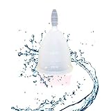♥ Comodidad: diseñado según principios ergonómicos para adaptarse a tu cuerpo. La forma patentada de la bombilla hace que sea la más fácil de insertar y abrir la taza, asegurando la comodidad de sellado, y esta taza regular se ajusta fácilmente y herméticamente. Ni siquiera sabes que está ahí. También es fácil de limpiar y sanitario.