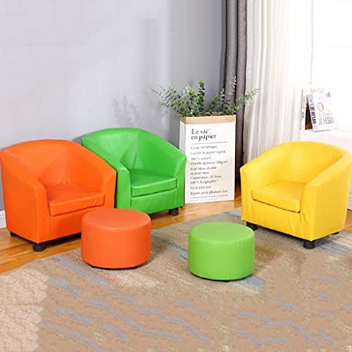 Mini Small Sofa, Kids Armchair, Furniture for 1-6 Years Old Little Boy Girl with Stool (Color : A) (Color : A) - Image 3