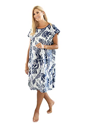 Image of Gownies - Designer Hospital Patient Gown, 100% Cotton, Hospital Stay (Large/X-Large, Serra)