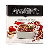 PROTIFIT - High Protein Vegetable Chili Mix, 12g Protein, Low Calorie, Low Carb, Low Fat, Low Sugar, Cholesterol Free, Ideal Protein Compatible, 7 Servings Per Box