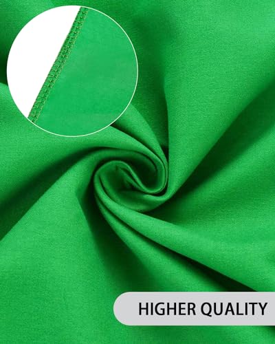 Green Screen Background for Photography, PULUZ Green Screen Sheet 6.6ft×6.6ft Green Screen Background Kit Cloth Fabric Curtain with 4 Clamps Backdrop for Video Recording, Photoshoot and YouTube - Thumbnail 3