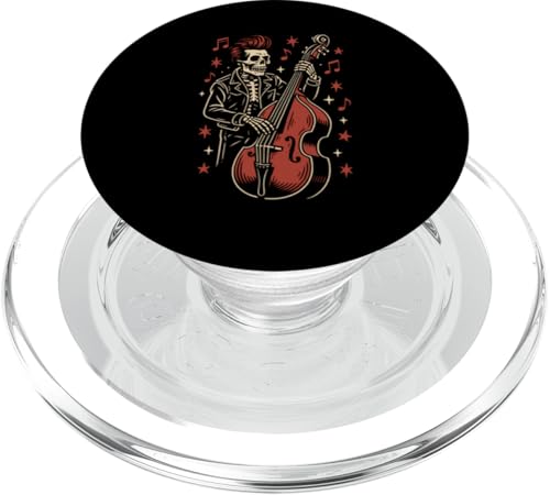 Rockabilly Skeleton - verticale retrò anni 50 PopSockets PopGrip per MagSafe basso