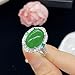 Classic Jade Green Ring for Lady Anniversary Accessories Gift Fashion 925 Sterling Silver Ring Women Jewelry Adjustable Emerald Green Ring Set with AAA Zircon Full of Diamonds