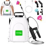 Battery Powered Sprayer 3.2 Gallon,Powerful Electric Sprayer with 5 Mist Nozzles,Rechargeable Handle, 41 in...