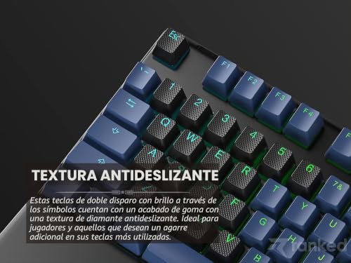 Miniatura 4 de Ranked Teclas De Goma Doble Shot Translúcido Perfil Oem Para Teclados Mecánicos Para Juegos Negro, 23 Teclas