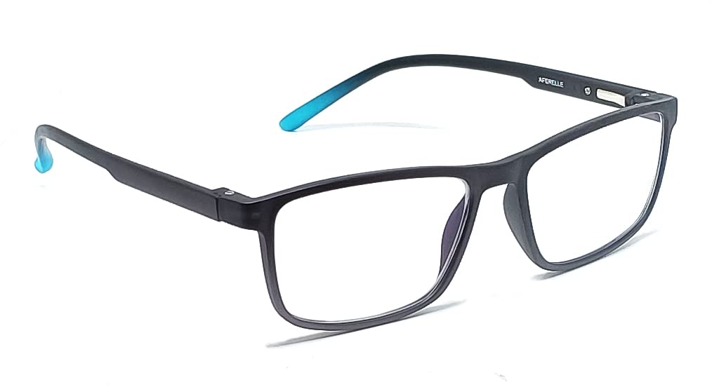 Aferlite® Gold Series Unisex Rectangular Computer Glasses Blue Light Blocking Technology For Eye Protection (53 mm Medium) (TURQUOISE B (TRANSLUCENT)) 3