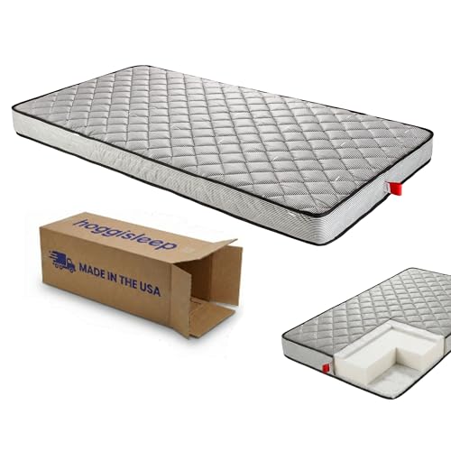 hoggisleep 7 Inch Semi Truck Mattress - 35x79, Quality Foam Mattress, Bunk XL Size, Medium Firm Feel, DOT Compliant Non Woven, Certified Only Safe Foams, Easy Bed in a Box Mattress Made in USA