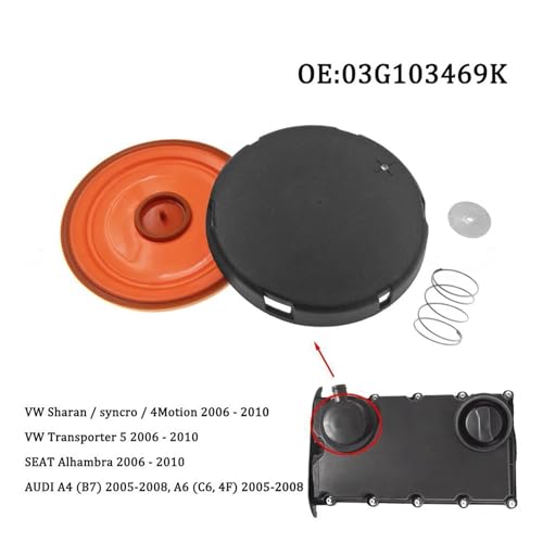 Diafragma PCV 1.9 2.0 TDI para reparar tirones en Audi A4 B7 y A6 4F 4