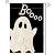 AVOIN colorlife Halloween Ghost Garden Flag 12x18 Inch Double Sided Outside, Boo Black Yard Outdoor Decorative Flag