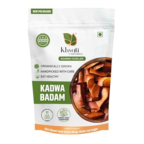 Image of Khyati Naturals Kadwa Badam | Premium Bitter Almonds | Sugar Badam Seeds for Diabetes | Sky Fruit Mahogany Seeds | Raw & Natural Superfood for Health, Cooking, Baking & Supplements (1Kg)