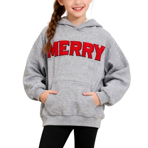 Sweat à capuche de Noël enfant coupe ample pour éviter le froid