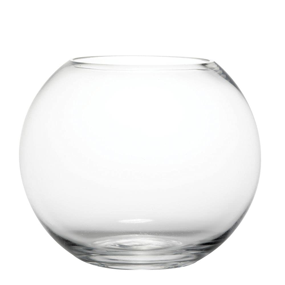 Floralcraft 6 Inch Round Clear Glass Vase Bubble Ball Vase for Home Office Hotel Wedding Decoration
