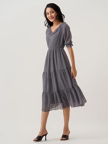 Image of AASK Dress for Women One Piece Kurta Set Tops Knee-Length Fit And Flare Dresses