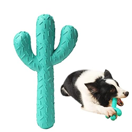 Acecy Dog Toys, Indestructible Cactus Chew Toy, Natural Rubber Milk Flavor, Puppy Teething Toys for Small Mediul Large Breed
