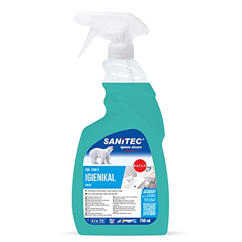 Sanitec Igienikal Bagno Classic, Detergente Spray Disincrostante Anticalcare - 750 ml