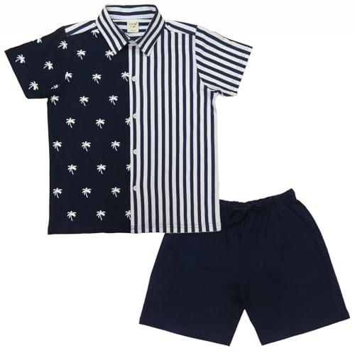 Image of Clothe Funn Boys Printed Cotton Half Sleeves T-Shirt & Shorts Set