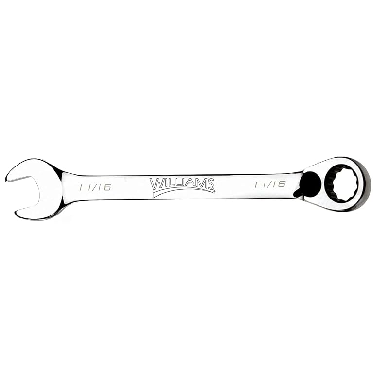 Chave Combinada com Catraca Reversível Williams JHW1222RC 12 Pontos SAE 17,5 mm com Acabamento Cromado