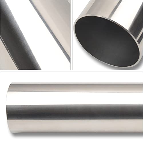 Fgjqefg 3 Inch Straight Diy Custom Mandrel Exhaust Pipe Tube Pipe, 30 Inch Length, 3'' Od Mandrel Straight Pipe, T304 Stainless Steel, Universal Fitment - 1Pc #TOP2