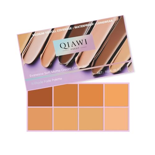 Foeot Qiawi Instant Flawless Coverage Concealer, Evanesce Soft Matte Cream Concealer, One Tap Smoothing for Picture Perfect Skin (Medium shades)