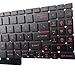 Replacement Keyboard for MSI Katana GF66 GF76 Pulse GL66 GL76 MS-1582 MS-1583 MS-17L1 MS-17H3 Series Laptop with Red Letters Backlit Keyboard US Layout
