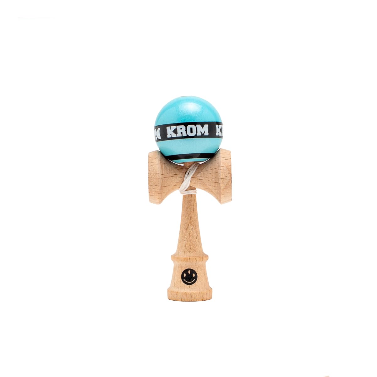 KROM Kendama Micro Sky Blue – Mini Kendama de Madera de Haya – Totalmente jugable – Tamaño de Bolsillo – para Principiantes y Profesionales