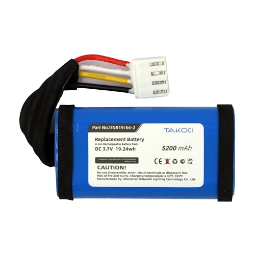 Replacement Battery for J BL Flip 5 JBLFLIP5WHTAM,fti Part no ID1060-B 1INR19/66-2