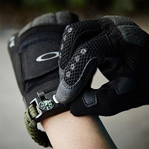 NICAI Kitchen Survival-Paracord-Armband, verstellbare 550 Paracord-Armbänder, Kompass, Wanderausrüstung, Feuerstarter, Notfallpfeife, taktische Überlebensausrüstung, Rucksackausrüstung (2 Stück)