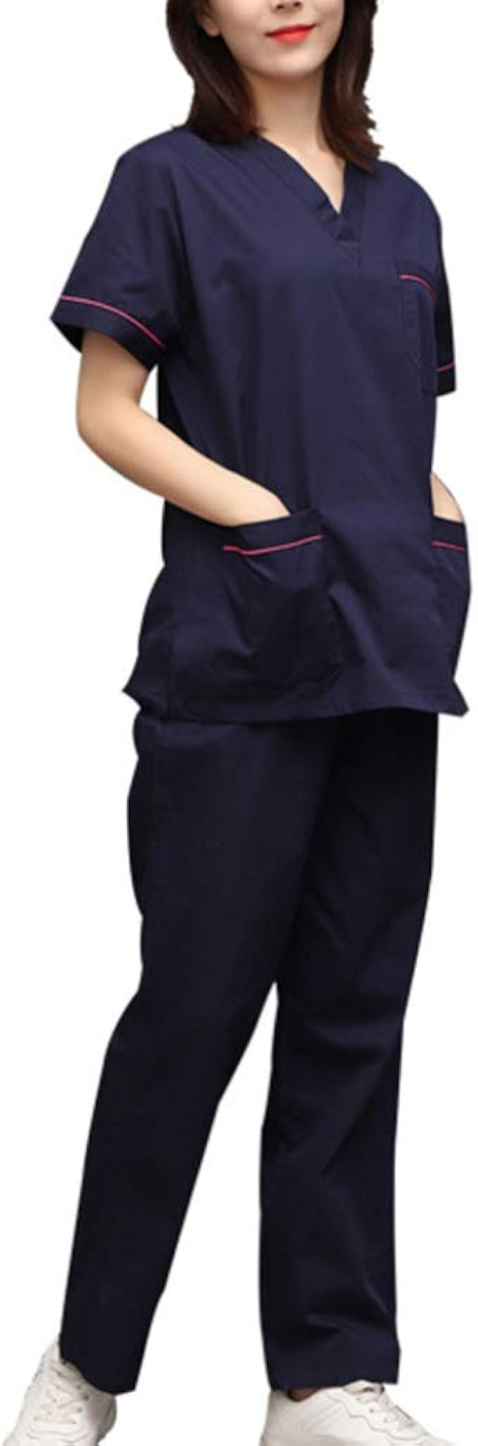 TENDYCOCO Unisex TwoPieces Nursing Uniform Fashion Short Sleeve Cotton