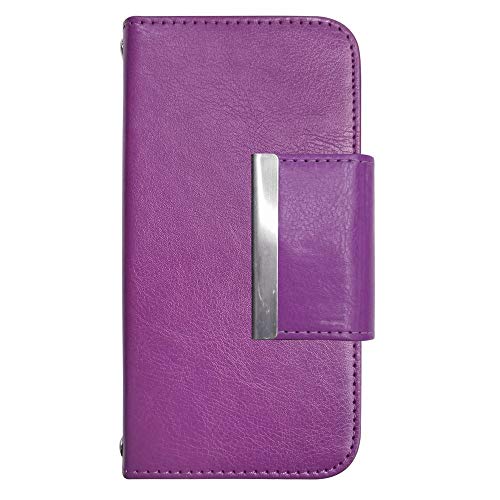 sslink iPhone17 Pro Max アイフォン17プロマックス 対応 ケース 手帳型 スマホケース 四角フレームデコ(パープル) ベルト きせかえ belty おしゃれ (カバー色パープル) ダイアリータイプ 横開き カード収納 フリップ カバ