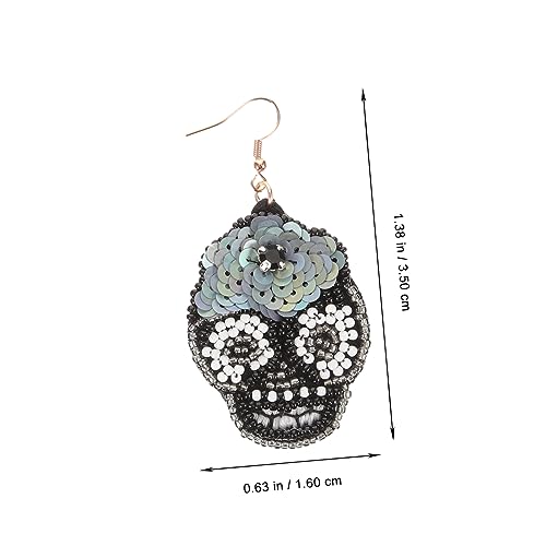 Boucles oreilles crâne perles Healeved 5 paires style punk - 7