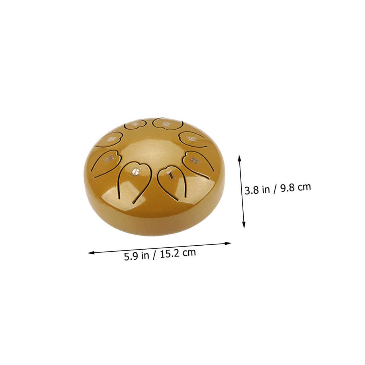 de Lengüeta Metálico Grande Amarillo Instrumento de Percusión Portátil Sonido para Principiantes y Profesionales Fácil de Tocar con Manos o Baquetas para Educación Musical