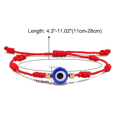 Image of Fesciory Evil Eye Bracelets for Women, Adjustable Amulet Red String Jewelry