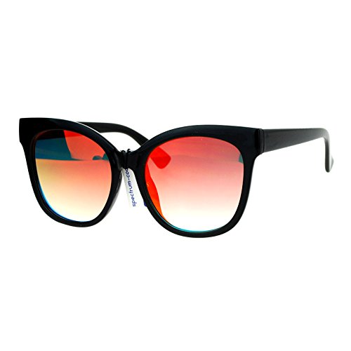 Womens Super Oversized Sunglasses Butterfly Frame Flat Mirror Lens - Main Image