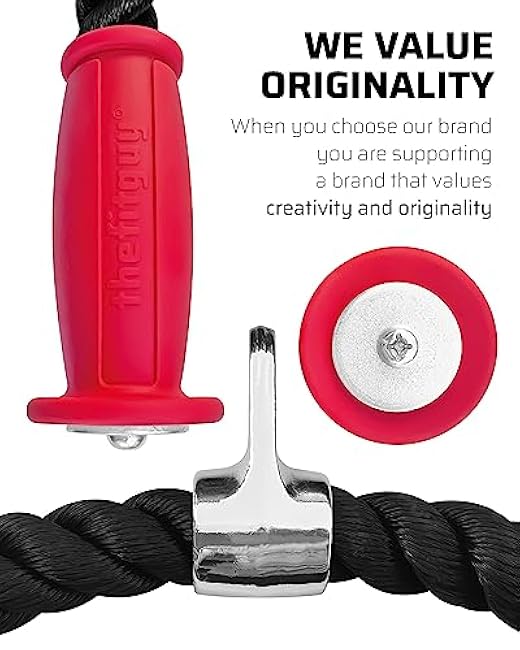 Ergonomic Tricep Rope | 30¡± Non-Slip Cable Attachment | Wrist Pressure Relief | Grip Strength & Forearm Activation | Home & Commercial Gym Accessory | for Cable Machine & Smart Gym