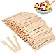 100 Stück Pommesgabel,85mm Einweg Holz Holzgabeln,Kleine Holz Partybesteck Pommes Gabeln,Kleine Holzgabeln Einweg 100 stück,für Party Geburtstag Camping und Picknick Einwegbesteck(Holzfarbe)