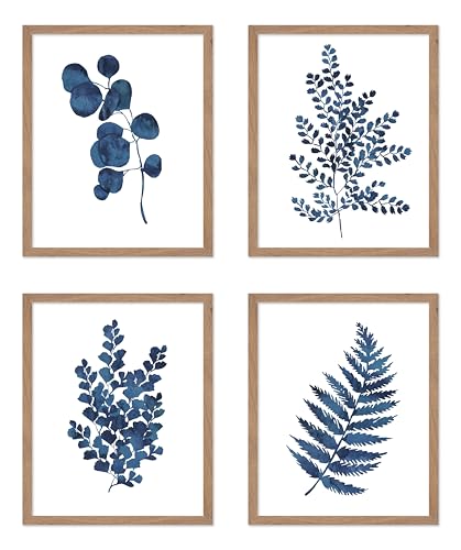 Monem Art 4-Piece Vintage Botanical Poster - Retro Minimalist Print