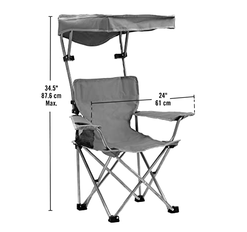 Quik Shade Folding Canopy Shade Kids With Carry Bag Camp Chair, Polyester, Blue #TOP2