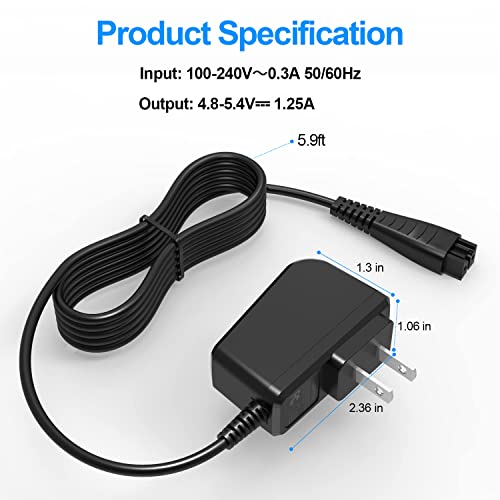 4.8V~5.4V Shaver Charger For Panasonic Arc3 Arc4 Arc5 Power Cord Adapter For Panasonic Wet Dry 3 4 5 6 Blade Electric Razor Re7-87 Re7-68 Re7-59 Re7-51 Er-Gc20 Es-Lv65 Es-Lv67 Es-La93 Es-Ls9A-K #TOP4