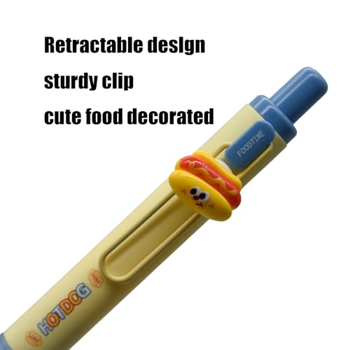 8 bolígrafos de gel borrables con diseño de comida miniatura 4
