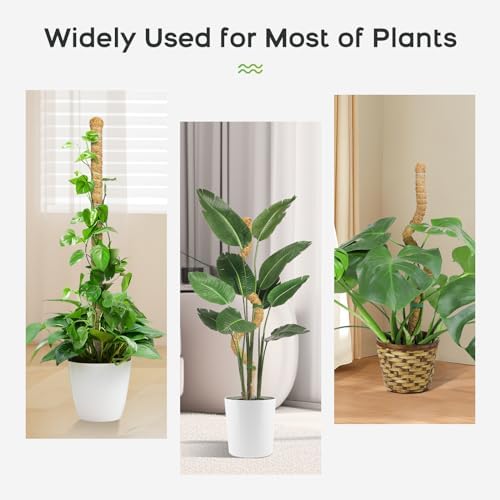 SYCARON Moss Pole, 2PCS 28 Inches Bendable Plant Pole for Support Monstera — view 8